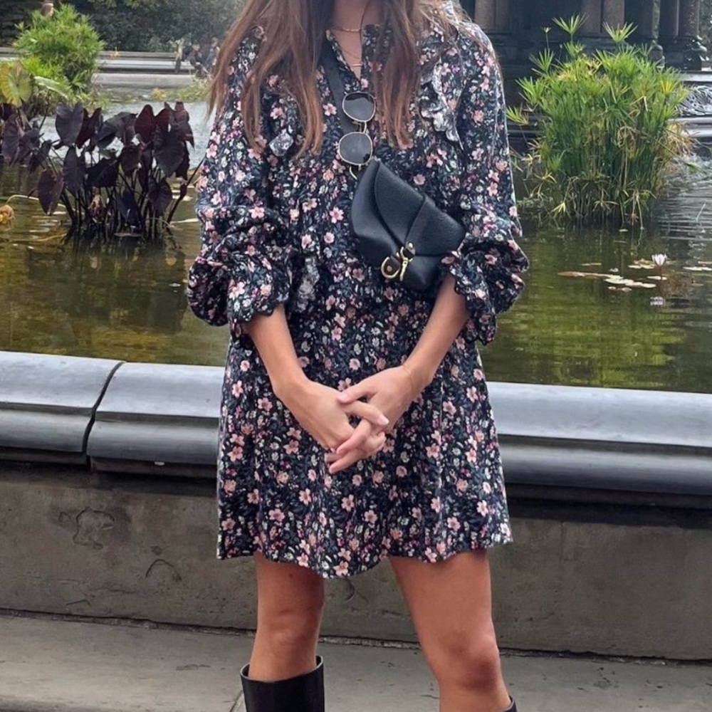 & Other Stories Floral Ruffled Dress